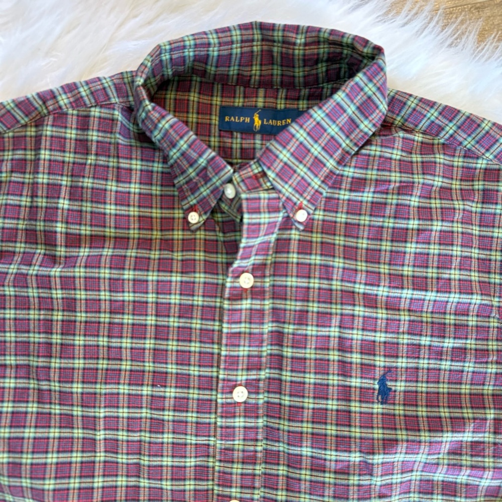 Ralph Lauren plaid button up shirt size Large - Picture 5 of 9
